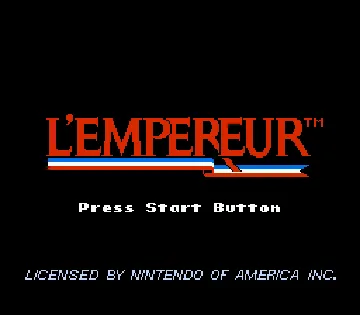 Empereur, L' (USA) screen shot title